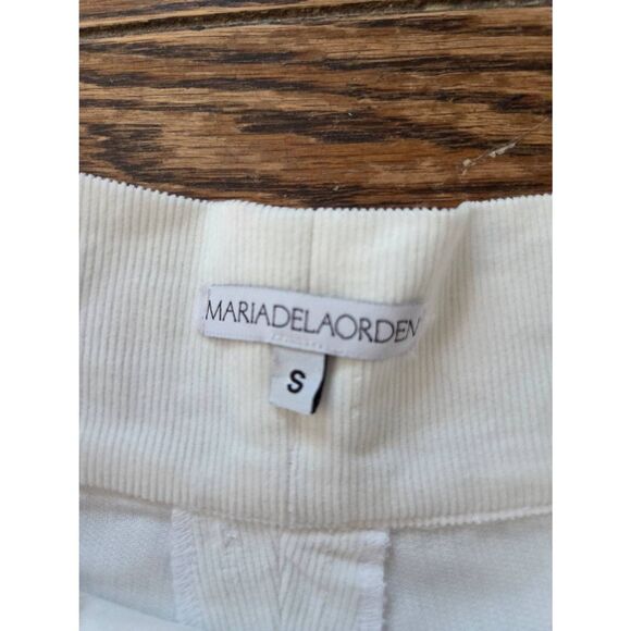 Maria de la Orden cream corduroy wide leg pants sz Small - Picture 2 of 4